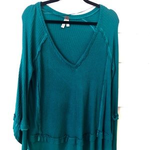 Teal long sleeve tunic